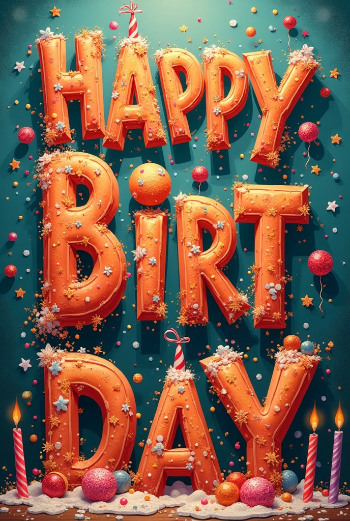 I want letters with HAPPY BIRTHDAY NATI