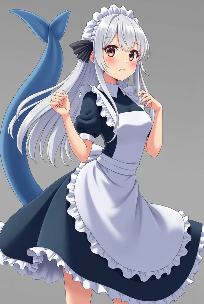 (masterpiece,Highest Resolution,4K High Resolution,Crisp image quality)Maid clothes,Shark Tail,