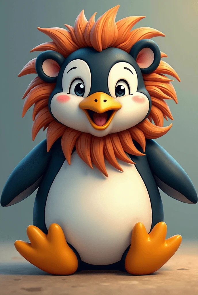 fusion of a penguin and a lion cute