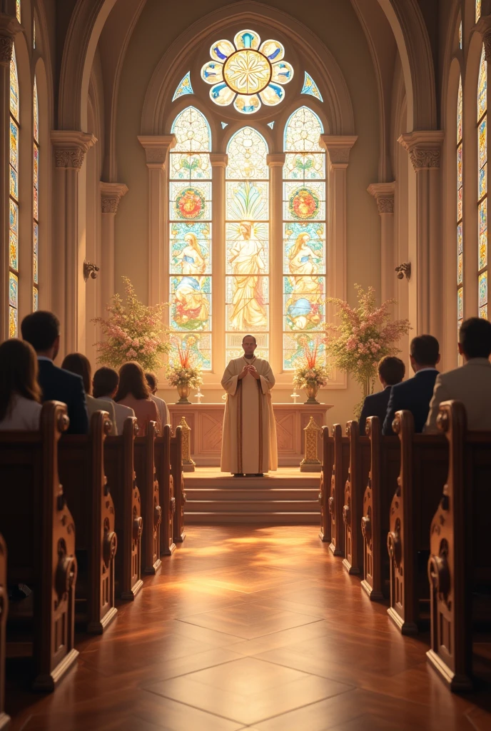 Can you create a beautiful background for a baptism photomontage?