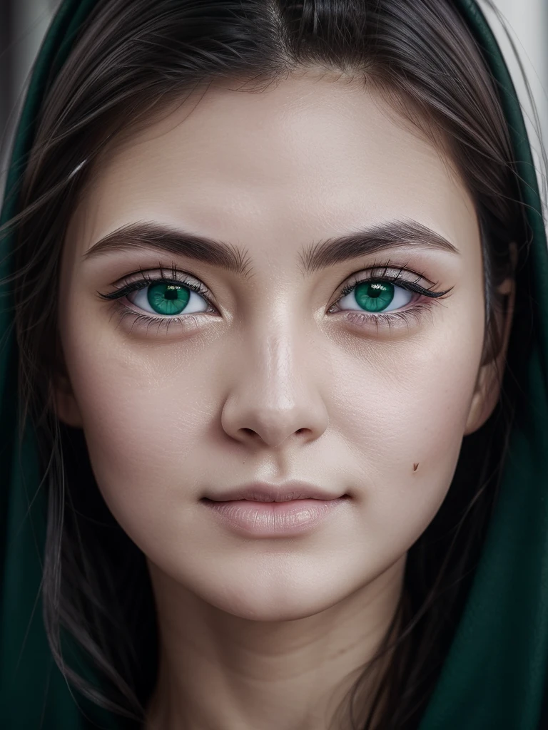 Eyes only、High resolution, Beautiful Eyes、Eyes filled with light、Long curled eyelashes、Pure white skin、Green Eyes
