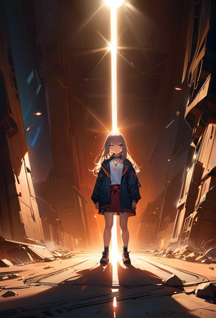 masterpiece, Highest quality, (((Ruined battlefield)))、(((Angry Face)))、Raising awareness, Desert Eagle, プラチナEarrings, Platinum Necklace, Black combat suit,Ready your weapon, One Girl, cute, (Dynamic Lighting:1.2), Cinema Lighting, Delicate facial features, Detailed eyes, Sharp pupils, Realistic student, Written boundary depth, ボケ Written boundary depth, Sharp focus, (Very detailed, bloom, Shine:1.4), Lots of little gems, (((long_hair))),　Twin tails、Earrings、分けた前hair、銀hair、whole body、Ultra close-up footage、The top is transparent up to the chest.、See-through design。The bottoms are a very short navy blue pleated skirt.、Fits snugly around the waist。The background is simple white.、this、The text is easier to see.。The light source is a soft light from the front....、The overall atmosphere is bright and clean....。