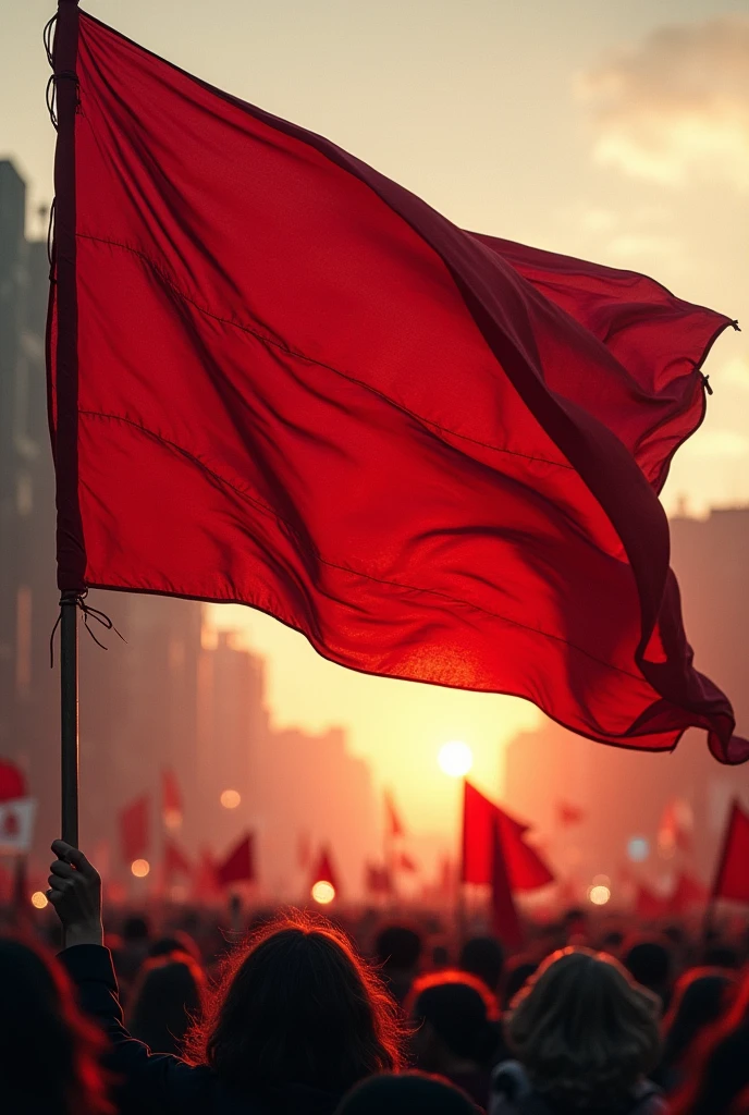 Red flag of revolution