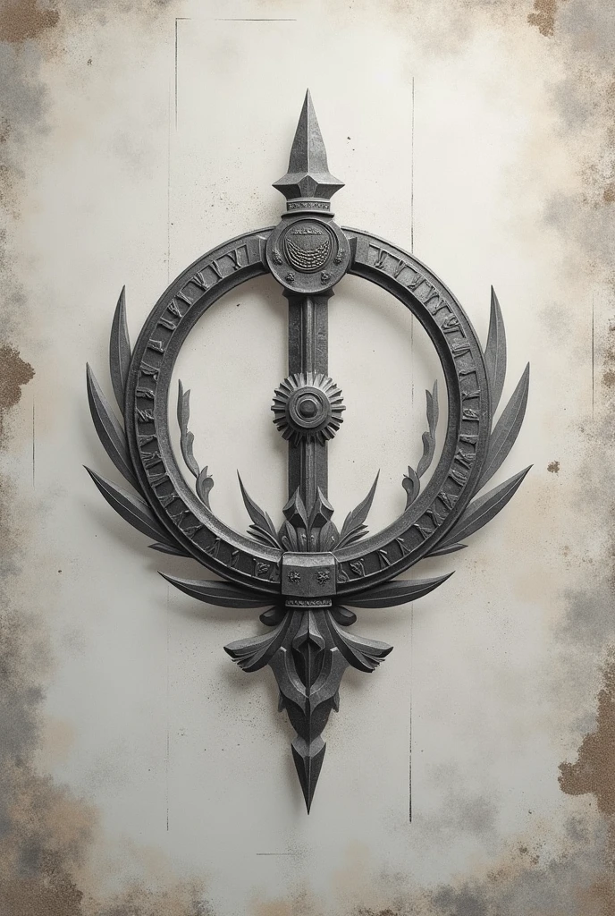 create an Instagram profile photo with a Greek vibe based on mythology in the shape of a symbol with gray tones