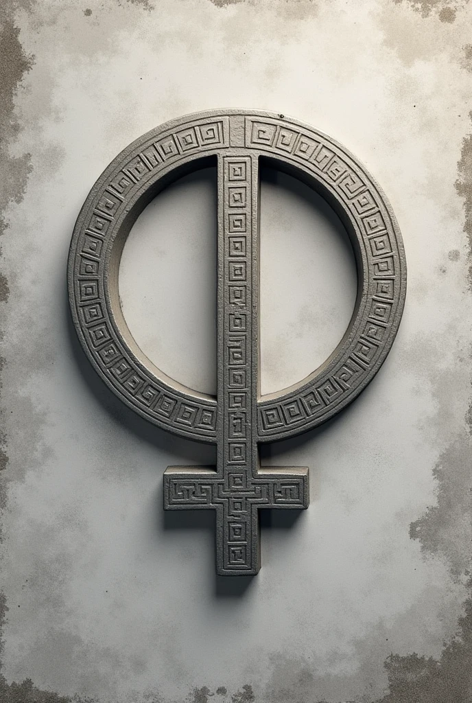 create an Instagram profile photo with a Greek vibe based on mythology in the shape of a symbol with gray tones