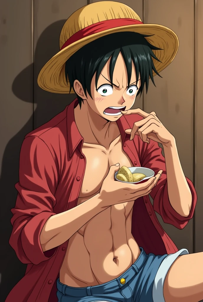 Now make Luffy eating Nami naked in the room 