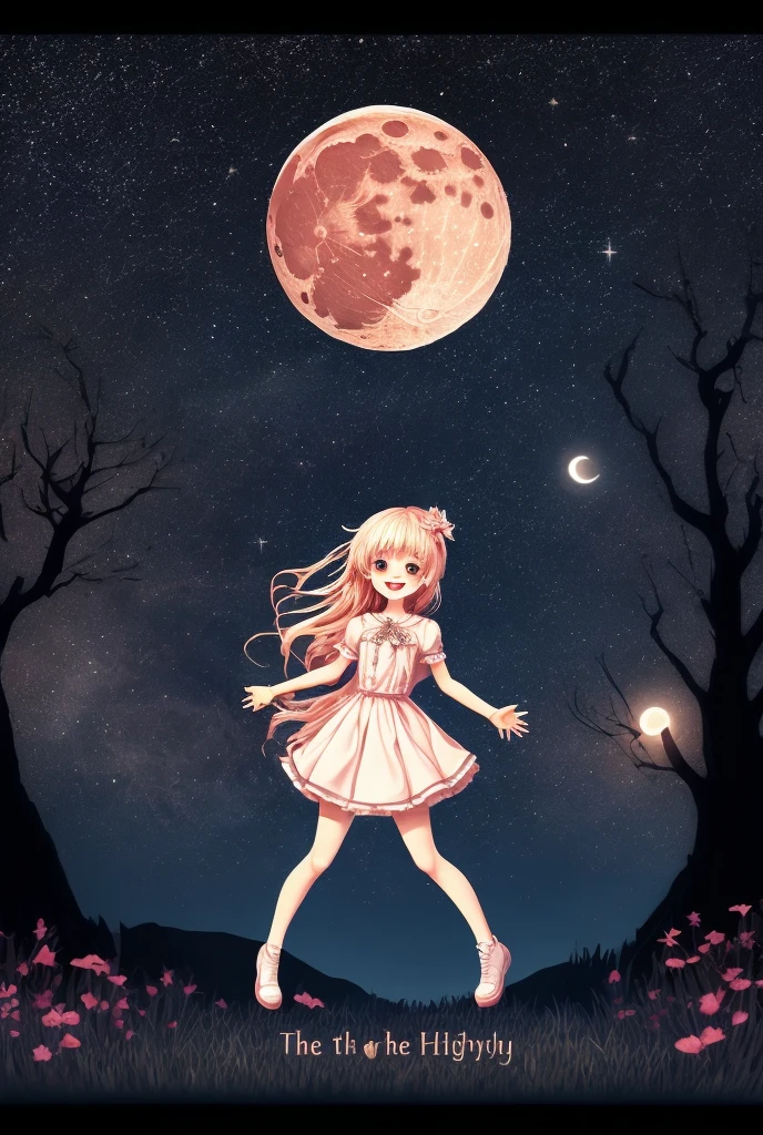 "Create a high-definition, highly rendered 3D image in kawaii and polymode style of a cute and cheerful sign of Virgo character. The Virgo character should be depicted with a joyful expression and an endearing design. Place the character under a starry sky with a full moon in the background, positioned to the right of the image. The Virgo Sign symbol should be prominently displayed on the moon. The image should have a high level of detail, capturing a sense of charm and whimsy."