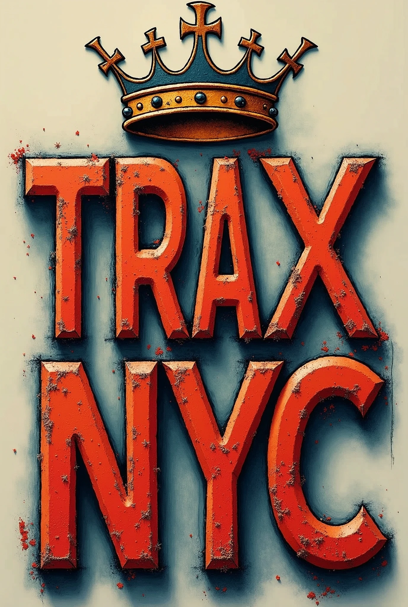  use “TraxNYC” wit a crown on top of the N that’s part of the letters that made up the word 