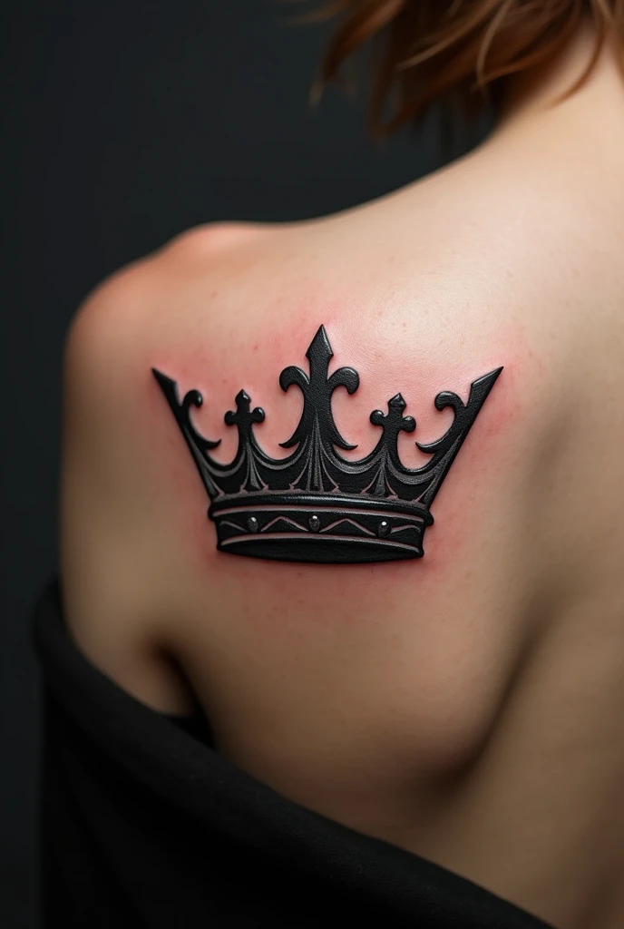 black crown design tattoo