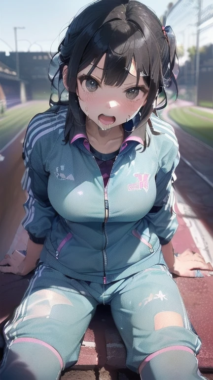 (must be follow these prompts:2.2),masterpiece,best quality,extremely detailed,(in her clothing:3.5),(in her track suit clothing:3.6),(adorable expression:2.5),(usual face:2.2),(displayed one girl on single picture:2.4),(black hair:2.1),(ジャージを着用している身長が低くて少しふくよかなHigh school girls:2.2),(そのHigh school girlsはあどけない印象だが臭い??をかけられたジャージの上着とズボンをそのまま着用している:2.1),(そのHigh school girlsは湧き上がった??に対してジャージを着たままでこらえている:1.4),(A tough training session with sweat, ????? and love juices gushing out:2.3),(Whenever I lose a match, my coach punishes me by ??????????? inside my ??????.:2.4),(そのHigh school girlsのジャージを着用している全身には性的??に達しながら分泌されたぬるぬるした分泌物がまとわりついた:1.7),(そのHigh school girlsは性的に興奮した男子部員に脱いだジャージの汗の臭いを嗅がれたり??をかけられたりしている:2.5),(そのHigh school girlsは着用しているジャージにだいぶ前に??されたのでしみこんだ??がやがて琥珀色に変色している:2.3),(libidonous tumultus are happened on her under her track suit:2.2),(そのHigh school girlsのジャージの股付近は汗と??のために臭くなっている:2.6),(そのHigh school girlsはInnocent faceでとても可愛い:1.9),(??な??がそのHigh school girlsのジャージのズボンの内股を伝って滴っている:2.1),(そのHigh school girlsのジャージに覆われた????は強い??のせいでパンパンに膨らんでいる:2.4),(men's elected twangers were inserted her to the depth:2.3),(もちもちした丸みがある身体の??臭いHigh school girls:2.3),(she was already stroked up to the depth intervaginal sensuous spot:1.8),(notably buldged up her inner ????? majora:2.6),(A young, shy ????:1.5),(having ??????????? in her clothing:2.6),(運動中のあどけない印象のHigh school girls:2.3),(そのHigh school girlsは身長は低いがほんの少しだけむちっとした身体をしている:2.1),(The ?????? of his tracksuit pants is discolored with ?????????? stains.:2.5),(そのHigh school girlsはズボンの下に隠れて見えないその???から??を滴らせながら痙攣している:1.8),(そのHigh school girlsのむちっとした太股をしっかり包みこんでいる臭そうなジャージのズボンは??な分泌物のために湿っている:2.0),(そのHigh school girlsは股間がドロドロになってもそのジャージのズボンはしっかり履いたまま耐えている:2.5),(ズボンの上からいつも自分の股間を押さえているHigh school girls:1.7),(A ???? filled with childish embarrassment:1.5),(そのHigh school girlsのジャージに覆われた??や??は強い??のために張っている:2.4),(そのHigh school girlsは真面目に練習している:2.5),(そのHigh school girlsの脚は短くて太い:2.2),(High school girls:2.2),(she looks like japanese idol:2.3),(Tracksuit pants are made of a durable fabric that will never tear.:2.3),(Her ??????? are completely hidden under her jersey:2.4),(she looks like a lolita:2.0),(これらは他の誰にでもなく全てそのHigh school girls自身に降りかかった内容:3.5),(Make sure to depict the face:5.3),(Calm expression:4.3),(Innocent face:3),(そのHigh school girls一人だけをしっかりと描いた:3.3),(登場人物はそのHigh school girlsのみ:4.2),(Portrait Style:5)