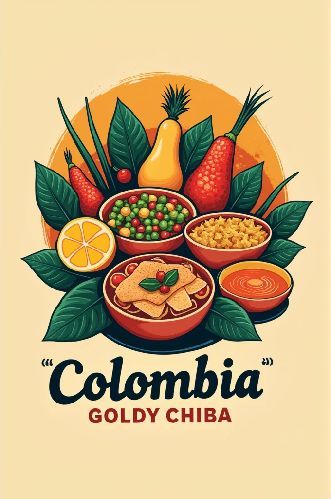 Logo allusive to typical Colombian foods
