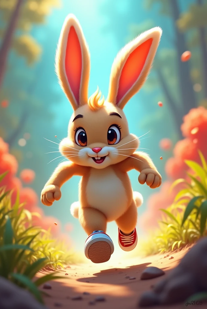 Bunny being fast with shoes