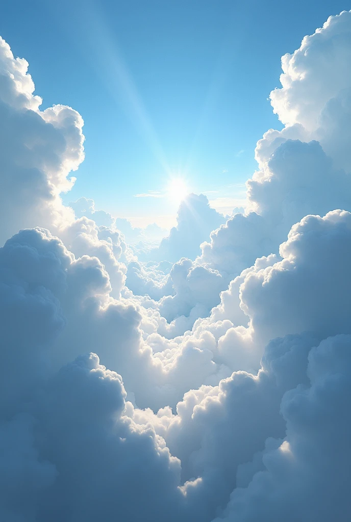 Create an image of a sky with large clouds