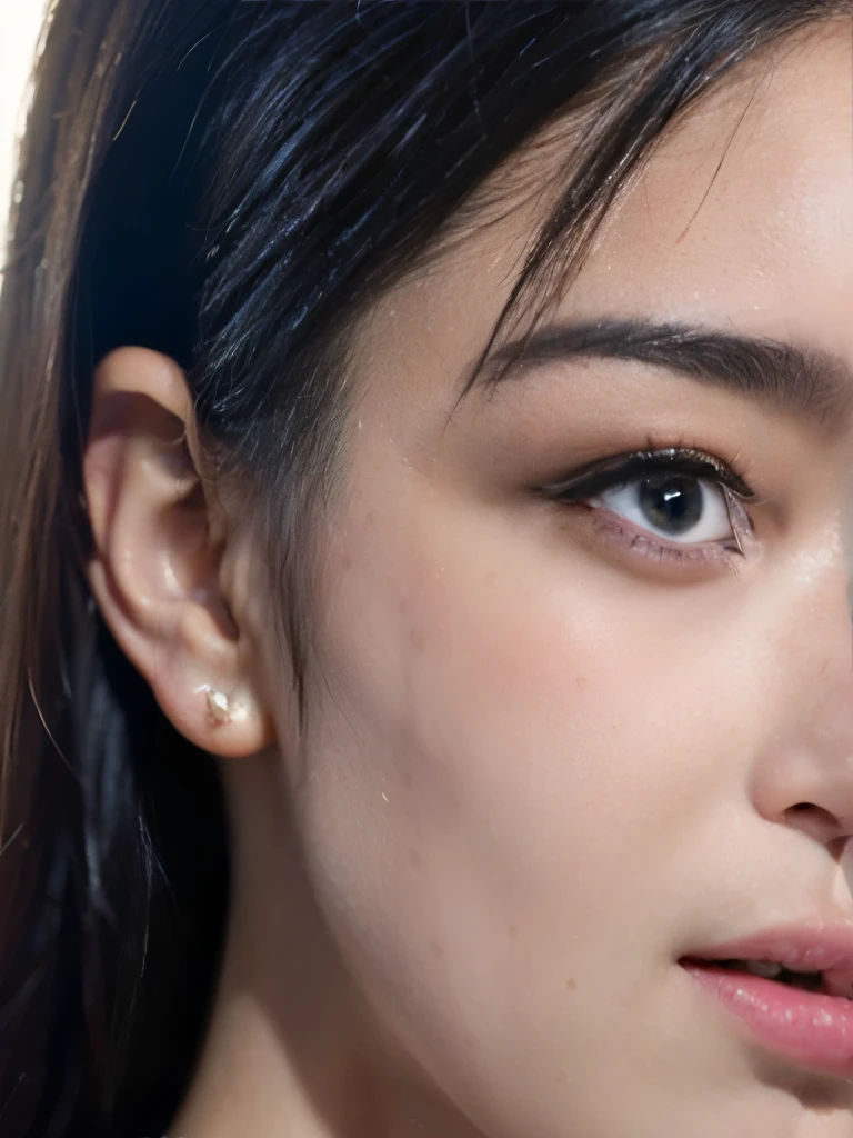 ((((best quality))))、(((Ultra-precision CG16K wallpaper)))、(((masterpiece)))、(((very detailed)))、(((super extreme detail)))、1people'girls、mature woman、24-year-old female、((japanese face))、((very beautiful face))、((My Shiraishi:1.5))、((semi long straight hair:1.3、blunt bangs))、(shiny brown hair)、beautiful and delicate eyes、brown eyes、raised an eyebrow、high nose、small nostrils、small mouth、seductive lips、beautiful breasts、((C cup size breasts))、split、plump body、(chubby body type)、perfect proportions、complete anatomy、perfect composition、Beautiful detail shading、beautiful natural light、Light with beautiful details、Depth of recorded boundary、(((high saturation)))、(((really:1.9)))、((vivid:1.5))、((edge:1.6))、((beautiful skin))、((skin texture))、((reallyな皮膚感))、(((cowboy shot、femur:1.5)))、((overhead view:1.8))、((Open mouth and surprised face:1.4))、(eyes looking at me:1.5)、day bedroom、bright sunshine、natural light、(((Lie down on your back in bed:1.6)))、(Supine posture:1.5)、(((open front shirt_white clothes、panties_white clothes:1.6)))、((earring、wearing a necklace:1.3))、
