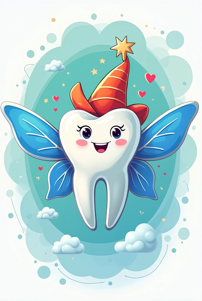 A logo for a dental team that has references to the Tooth Fairy and the Fairly OddParents