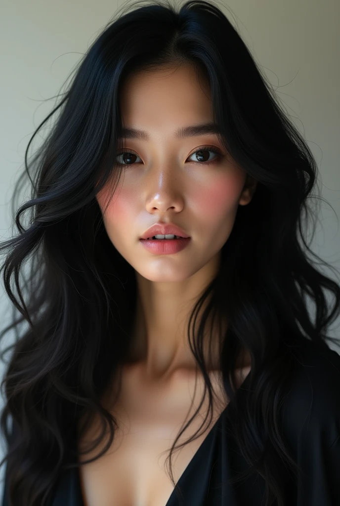 Girl with long black hair