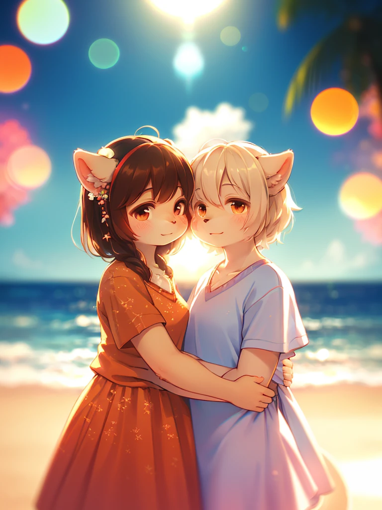 (Sumilux f1.4 50mm , low Latitude old color negative film , cross process , (bokeh), flare, chromatic aberration , soft focus, (Shallow focus) , soft glow , Maximum aperture, high Key , Transparent depiction , Tyndall) , An elderly couple's lovey-dovey date