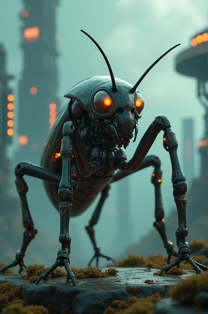 generates an image of a cricket in the style of the video game "OR"