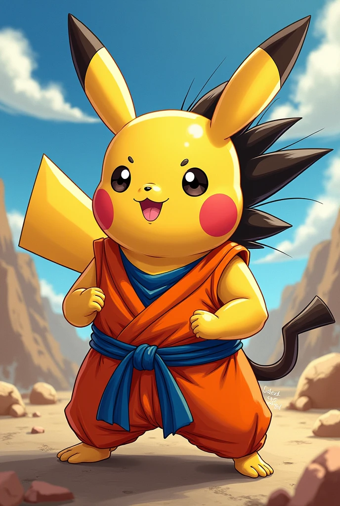 Pikachu dressed as Goku says Sergio