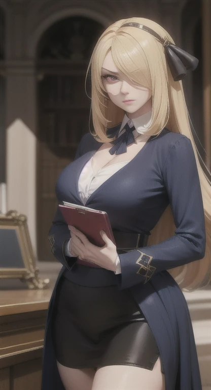 Sophisticated, Academic instructor, lady Sylvana, Mythril class, glaring at viewer,