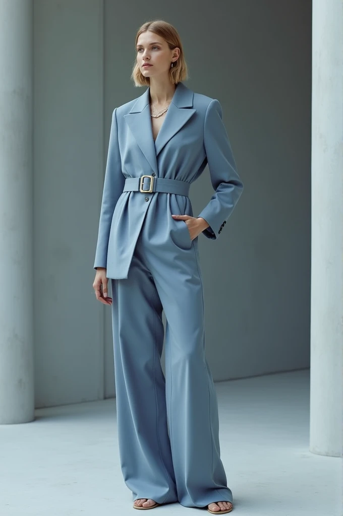 Complete fashion collection, cor Blue Fox, a soft and elegant grayish blue,