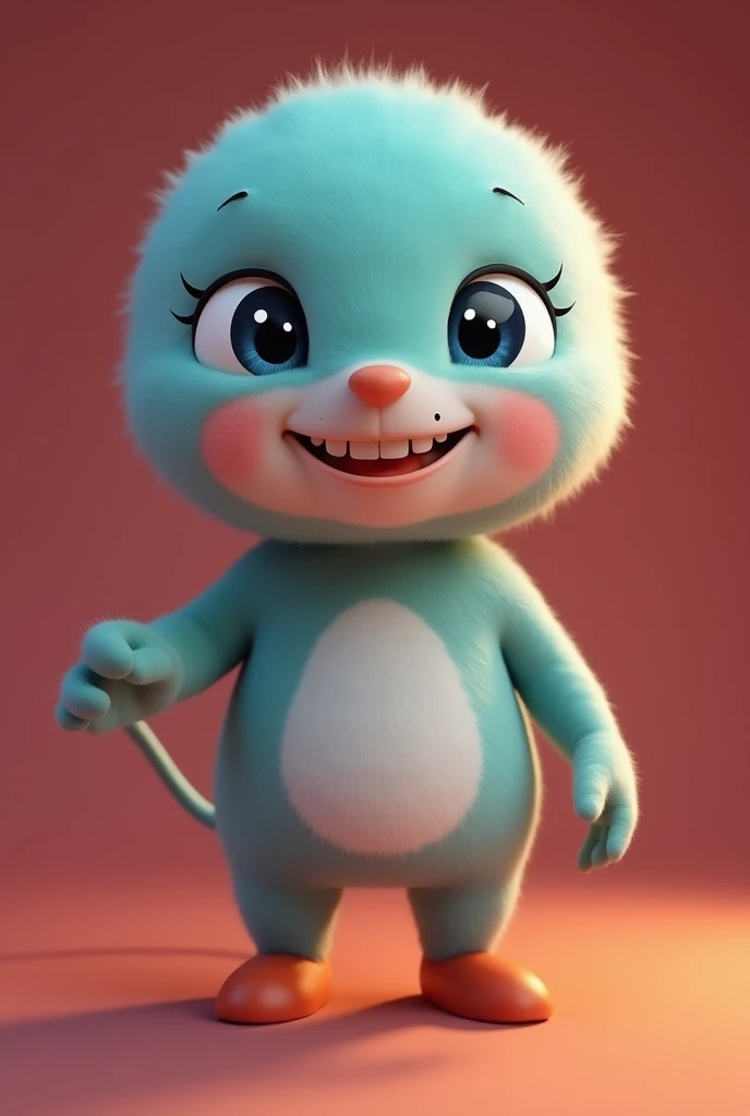give me an animated character in shape of an click of a mouse cursor