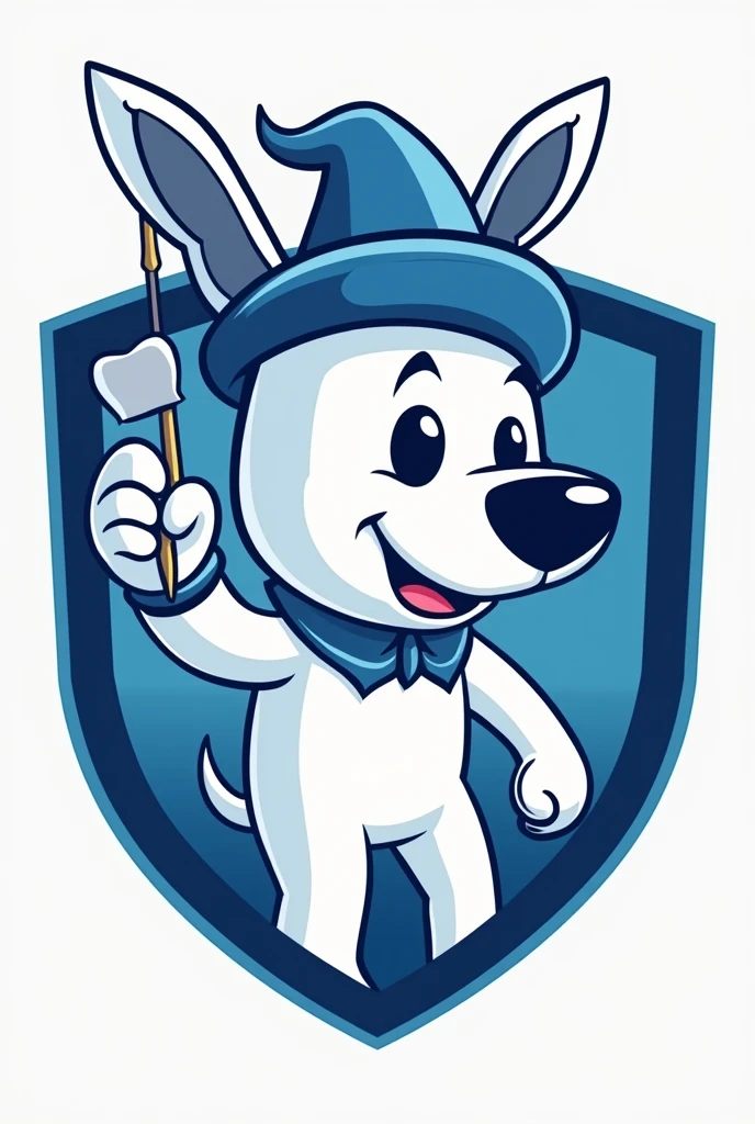 Logo for a university team of dentists that has a sports theme and references to the tooth fairy