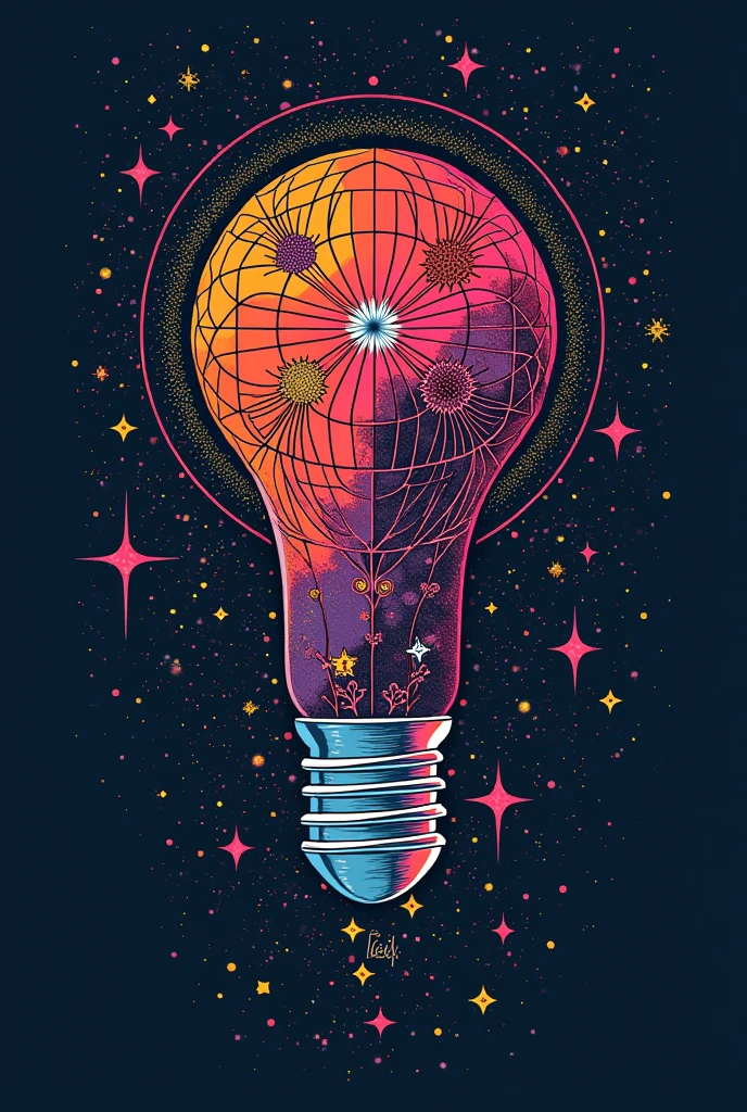 T-shirt with geometric patterns, science funter design, illustration style, best quality images