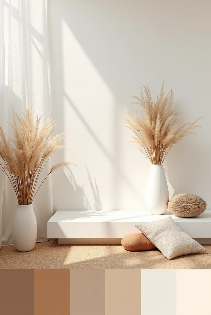 a color palette that has white and brown