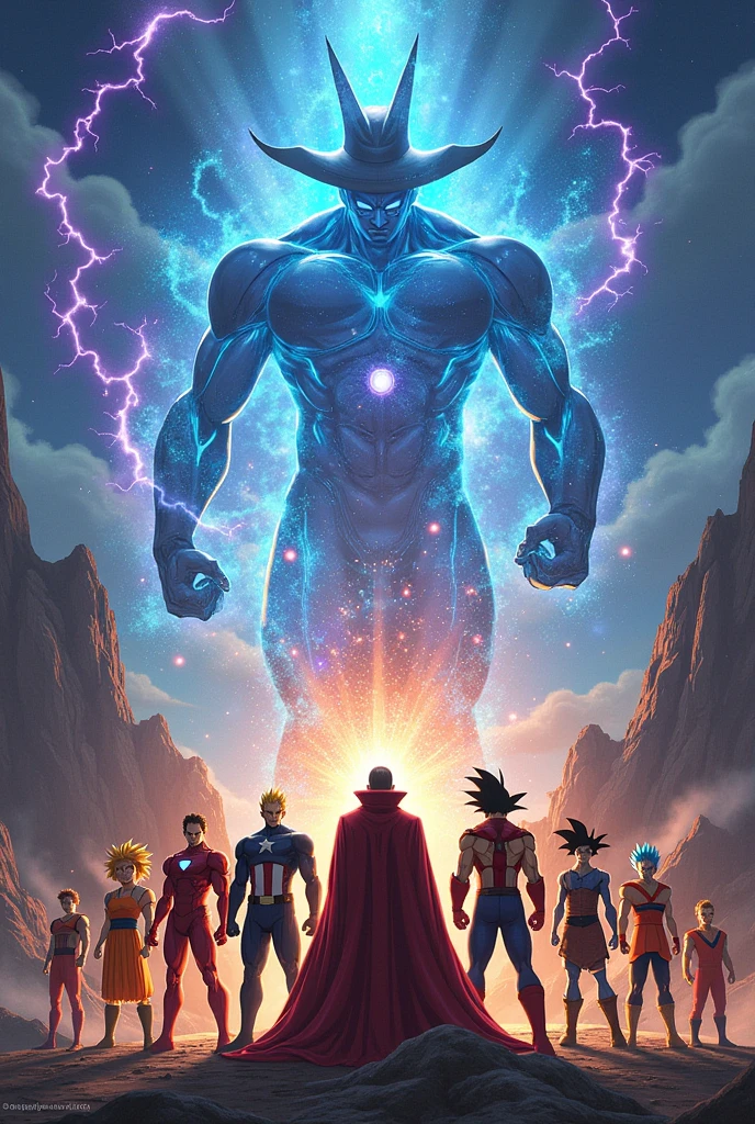 The Avengers Are Allies And Help Goku And Krillin Face A New Danger, Doctor Strange opens a portal to the world of the Avengers where they will face Kang, The Conqueror.