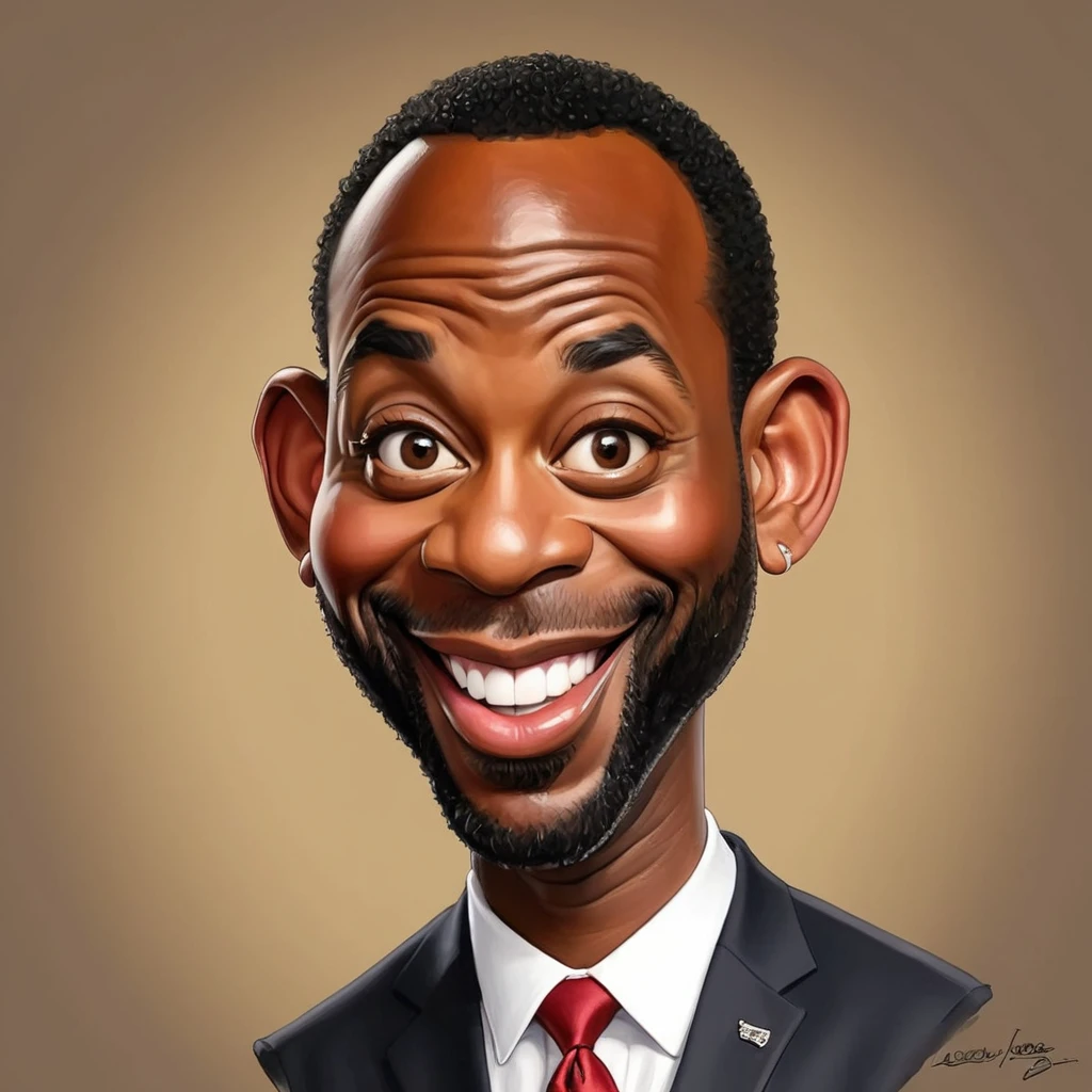 Funny caricature of Larvell Jones