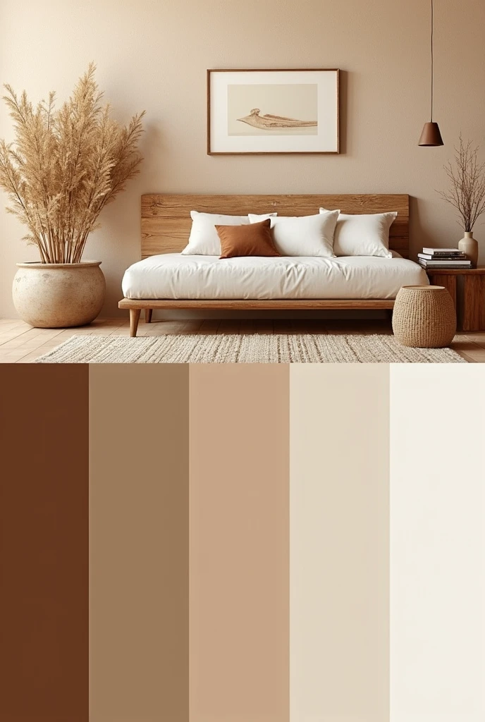 Can you make me a color palette that have brown and white?