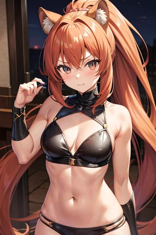 Cheetah Beast Girl,anime, ,ponytail, Height: 160cm,Bust 106cm,Muscular,
