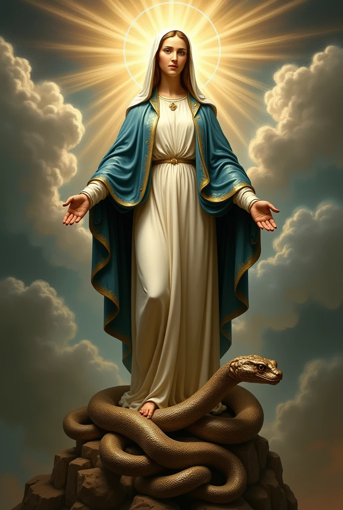 Most Holy Mary, Jesus&#39; mother, Stepping on the head of the serpent