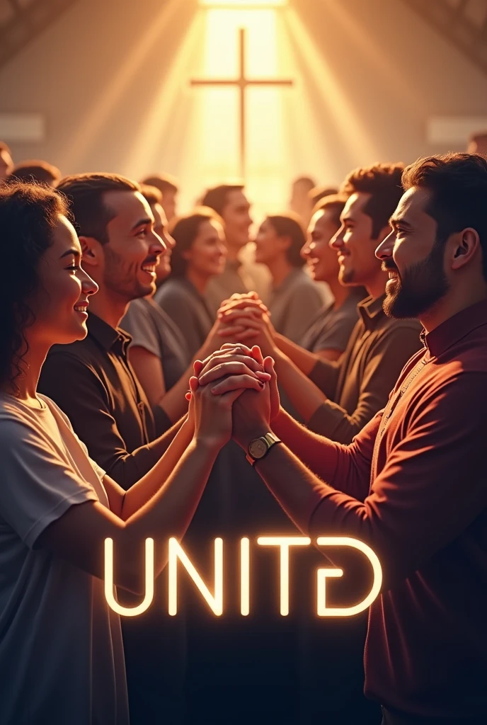 Poster of Christian gathering with the word united 