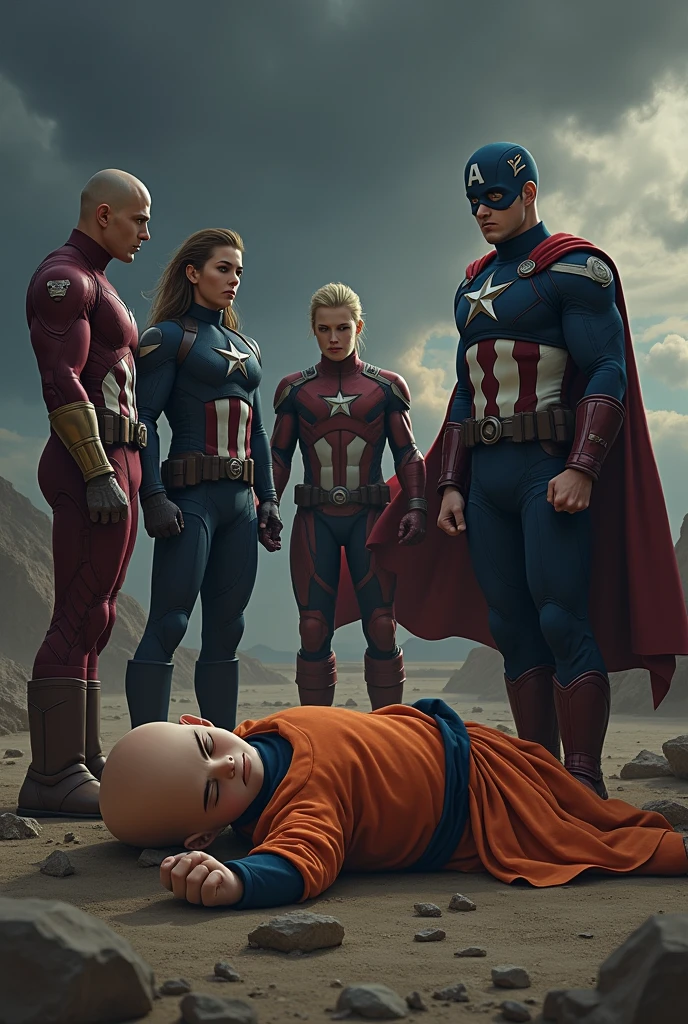 Krillin is dead, goku and the avengers are very sad