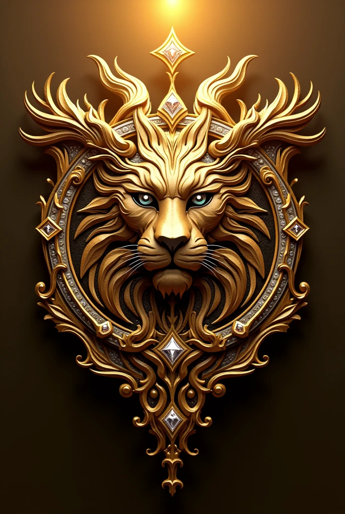 Créé un logo 3D réaliste et moderne avec le nom "Benjamin fils de Kororoumou et Solo". Rajoute autres éléments illustratifs très perfectionniste logique formidable avec de l'or brillant, diamant et ajoute beaucoup de l'or
