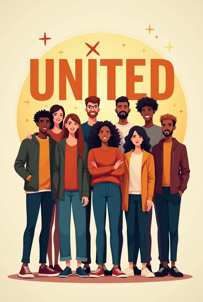 Christian youth poster with the word united