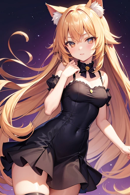 Cat Beast Girl,anime, 13 years old,semi-long, Height: 169cm,Bust 95cm,