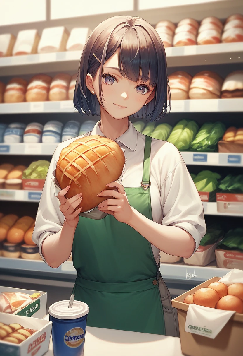 Illustration, anime, grocery store, no people