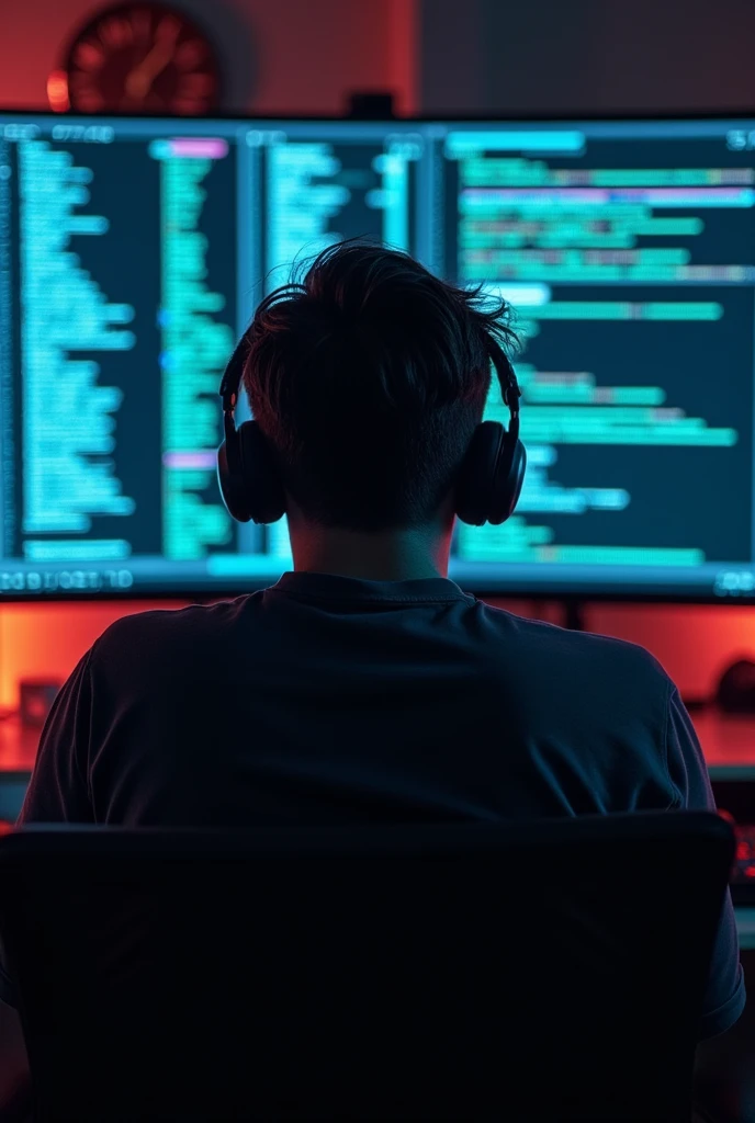 Image of a Hacker with Sunglasses in Front of a Huge Computer