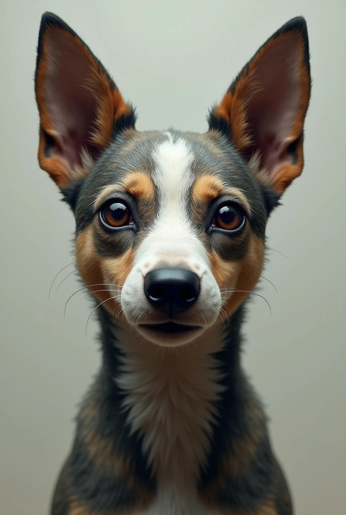 Dog with human face