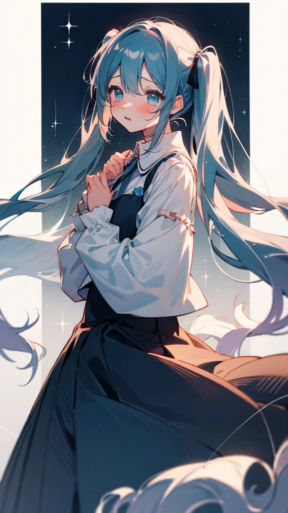Night Sky、Are crying、Dress、sing、blush、think、Confession、coastal、Twin tails、Convey feelings、