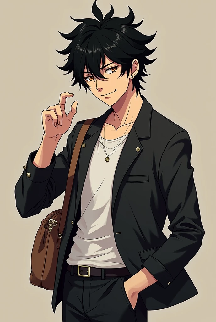 hombres (( chico)) (((19 years))) black-haired arafed chico with a bag, buen cuerpo , kentaro miura style!!!!, toru furuya, handsome japanese demon chico, kentaro miura!, de Ike no Taiga, inspirado en Yamagata Hiro , with the index finger, fukaya yuichiro, messy black hair and her hair is messy, ((good physique)) 8k high definition photo ((Casual)) ((Casual photo)) posando (( feliz)) (( foto normal) ) (( tokio)) deportista de cuerpo musculoso (( grandes brazos)) (( good physique)) HD Quality Handsome Asian Japanese Man