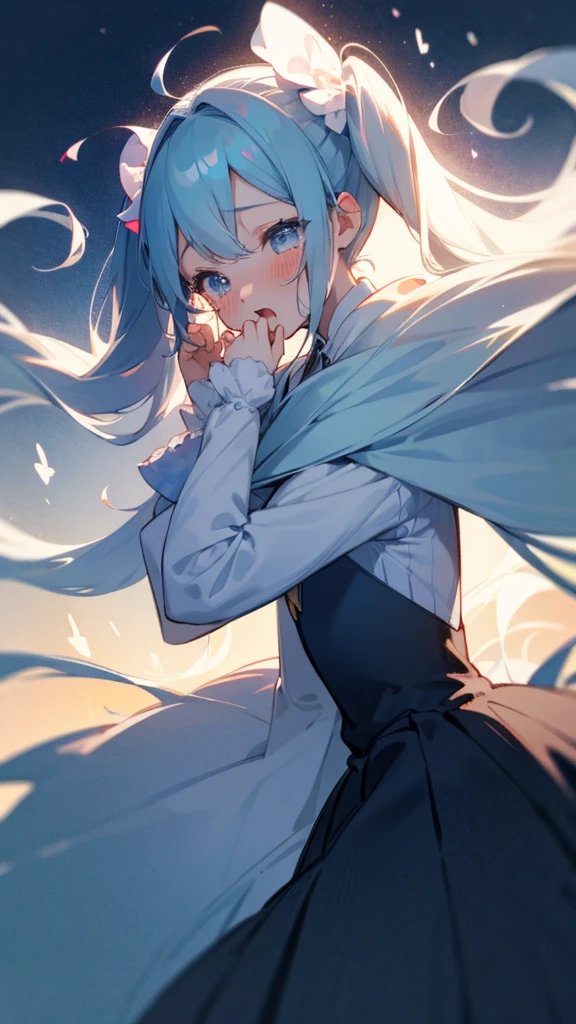 Night Sky、Are crying、Dress、singing、blush、think、Confess your love、coastal、Twin tails、Convey feelings、heart