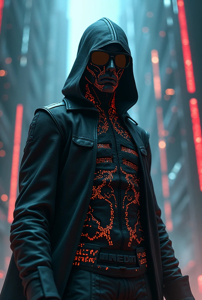 Computer virus with black shades