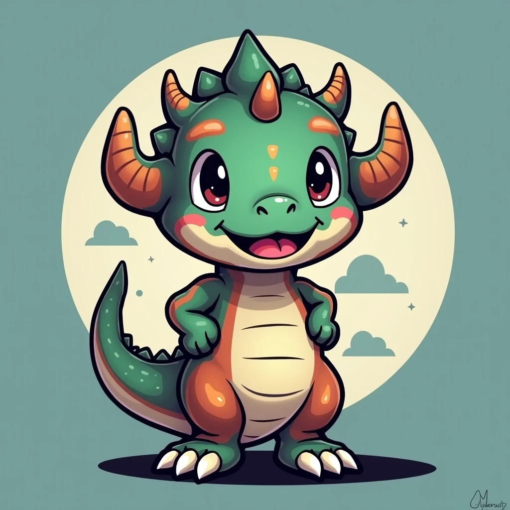 Please make the dinosaur smooth。