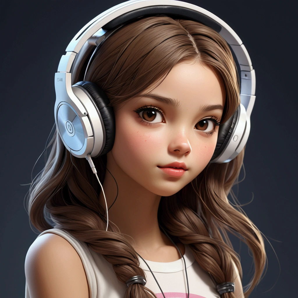 Music player girl