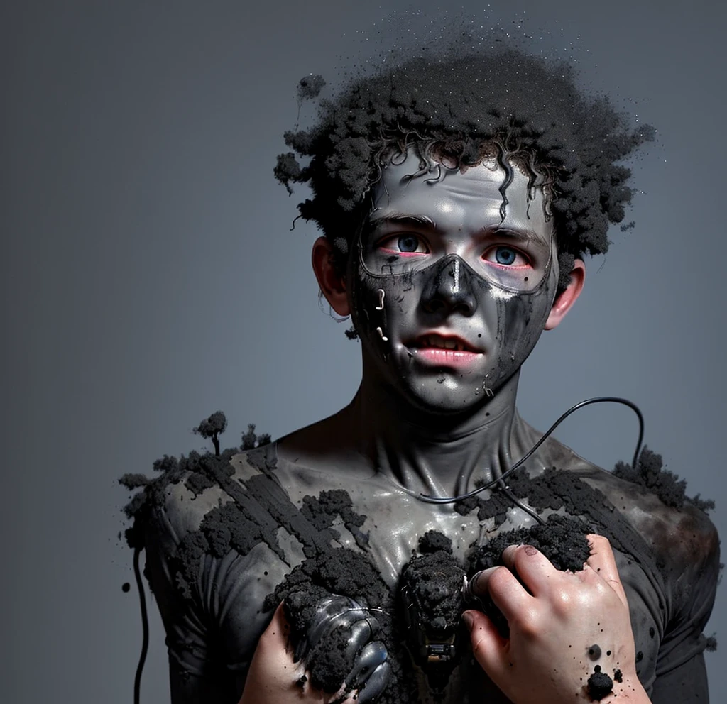 A boy gets electrocuted and covered in soot after failing to connect an electrical cord