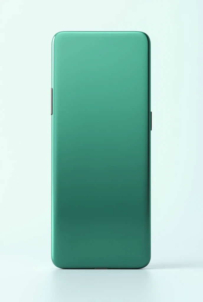 A green smartphone with a sleek and modern design, standing upright against a plain white background, showcasing its large screen and high-quality camera.